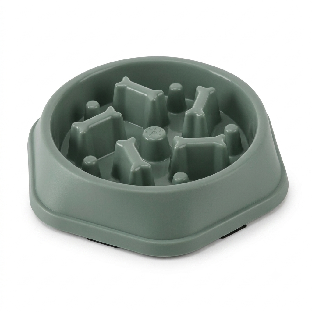 Green SlowSavor slow feeder bowl